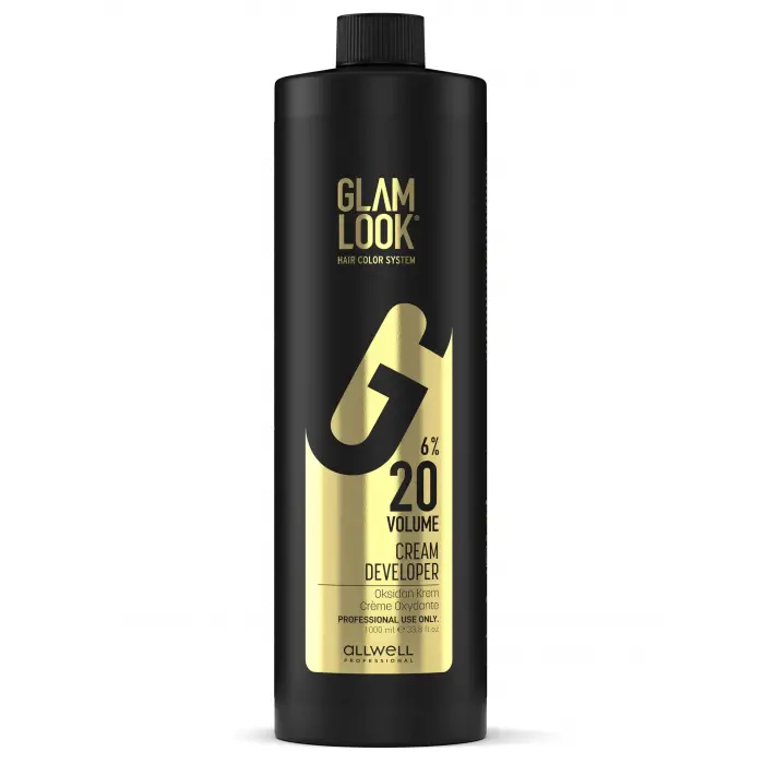 GLAMLOOK 20 Volüm Peroksit (%6) | Oksidan Kremi 1000 ml | Profesyonel Developer