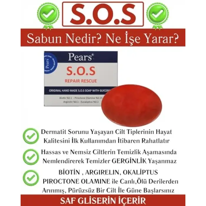 Gliserinli S.O.S Onarım Sabunu 120 Gram