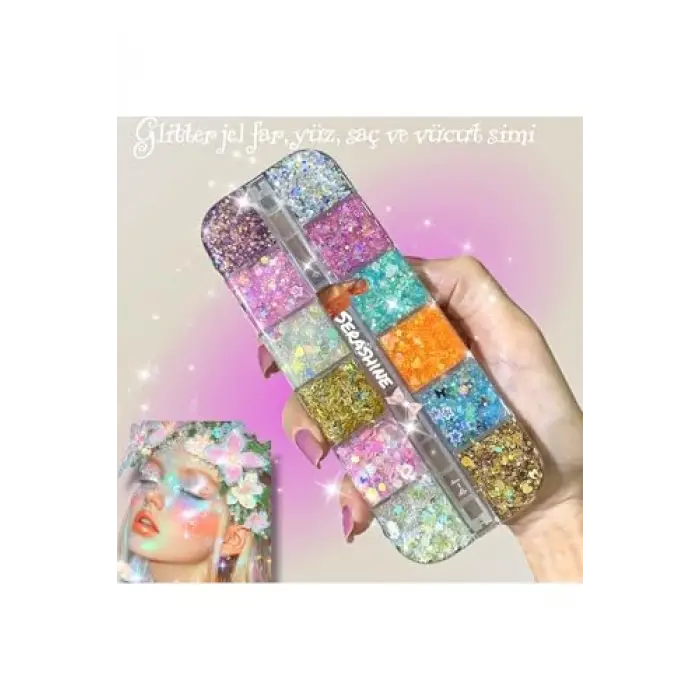 Glitter Kremsi Far&Saç Simi,Yüz Ve Vücut Simi