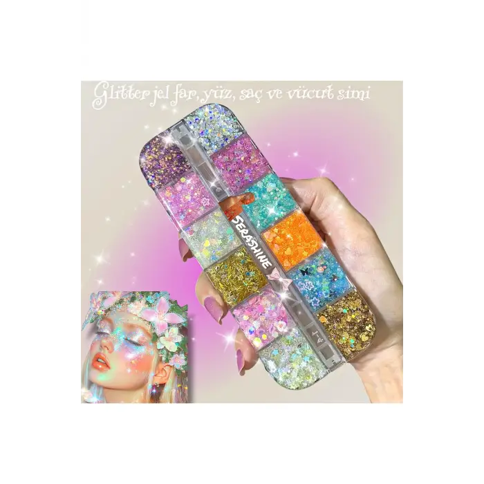 Glitter Kremsi Far&Saç Simi,Yüz Ve Vücut Simi