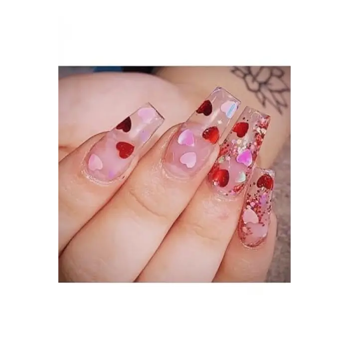 Glitter Simli Kalpli Oje Tasarımı