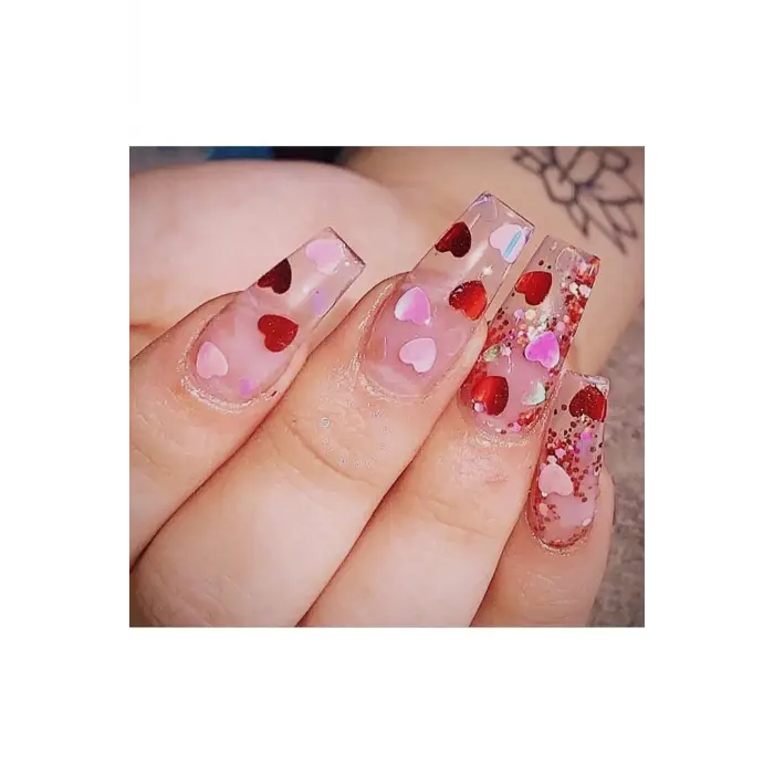 Glitter Simli Kalpli Oje Tasarımı