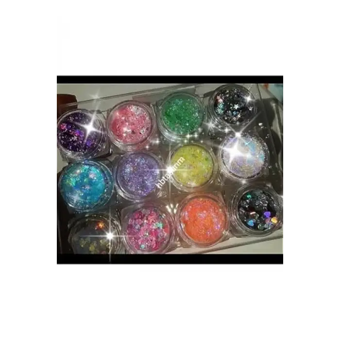 Glitter Yüz Saç Ve Vücut Simi 12Li Set