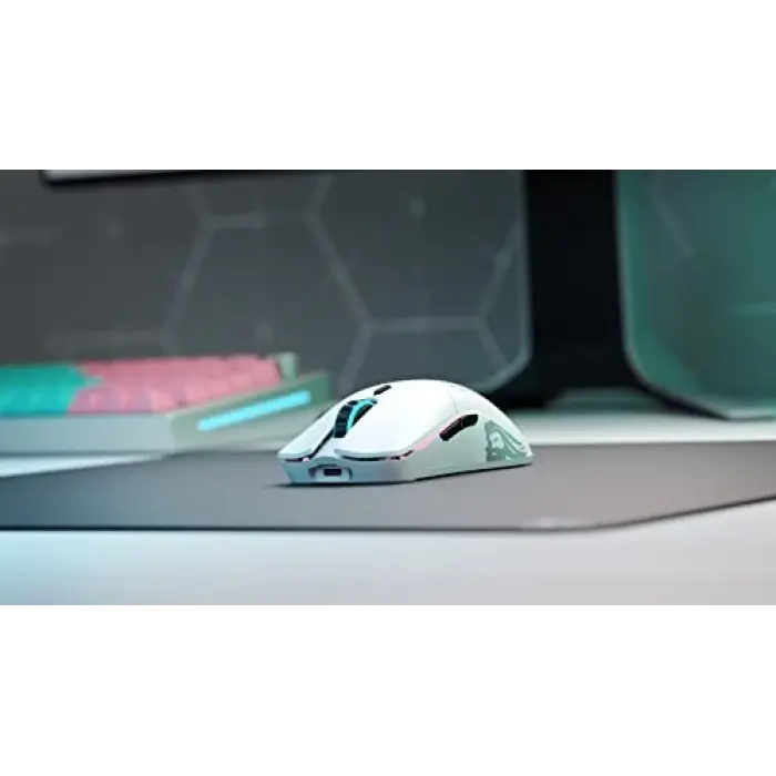 GLO-MS-OW-MW Model O Kablosuz Gaming Mouse Mat Beyaz