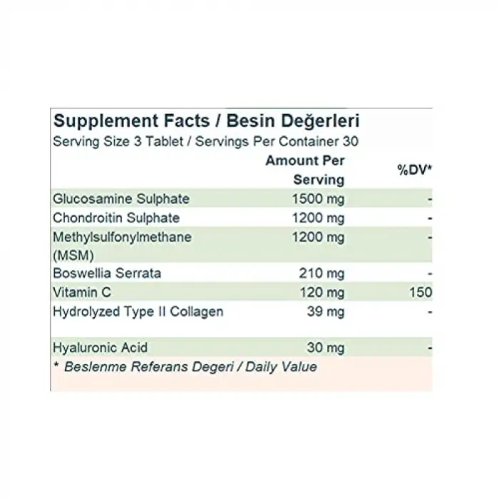 Glukozamin & Kondroitin & Msm Tip 2 90 Tablet