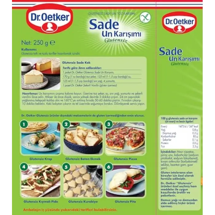 Glutensiz Sade Un Karışımı 250 g