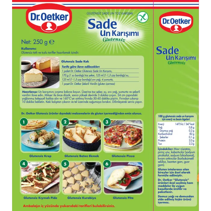 Glutensiz Sade Un Karışımı 250 g