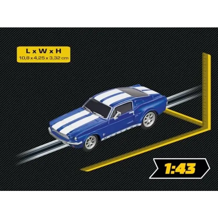 GO Ford Mustang 67 - Mavi Oyuncak Slot Araba