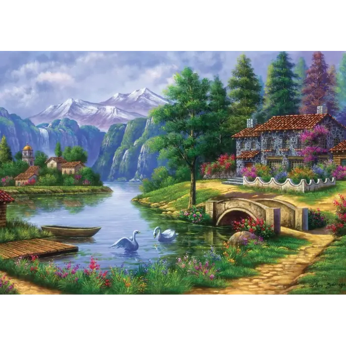 Göl Köy 1500 Parça Puzzle