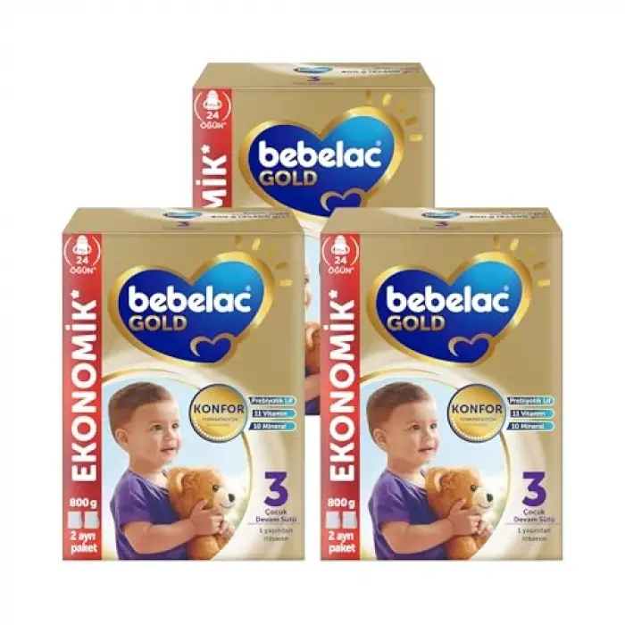 Gold 3 Çocuk Devam Sütü, 3X800 g 9-12 AY