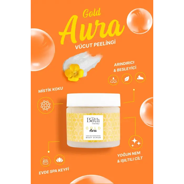 Gold Aura Shea Scrub, 300 gram
