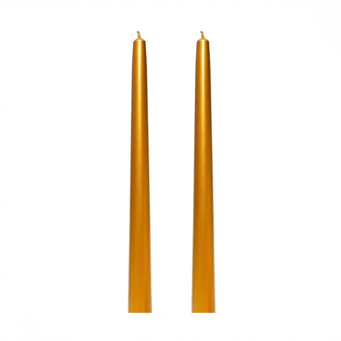 Gold Konik Şamdan Mum Seti, 2li