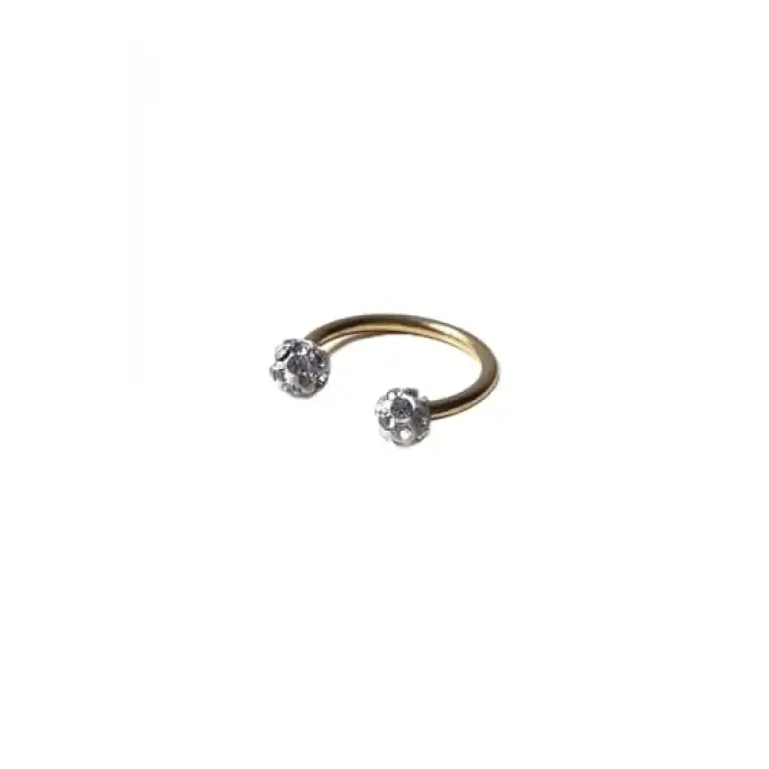 Gold Taşlı Top Piercing