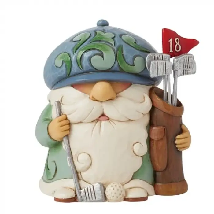 Golf oynayan gnome figürü