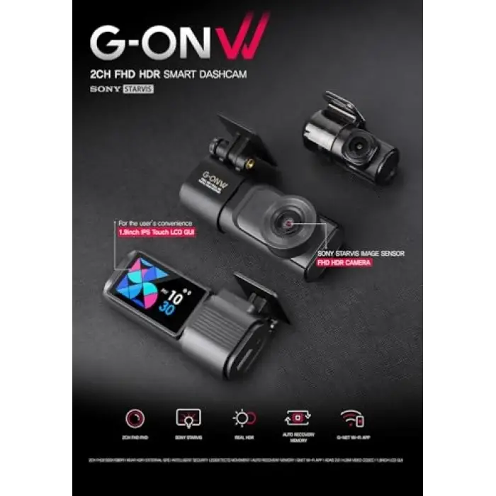 Gonw 2ch FullHD Hdr Wi-Fi Akıllı Araç Kamerası