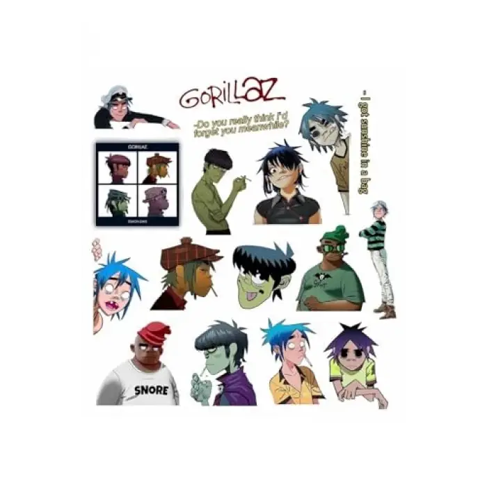 Gorillaz Macbook Notebook Tablet Telefon Ajanda Laptop Defter Sticker Seti