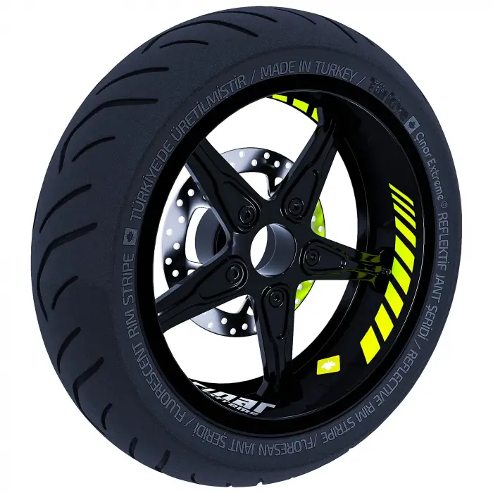 Gp Racing Floresan Sarı İç Jant Şeridi Stickerı