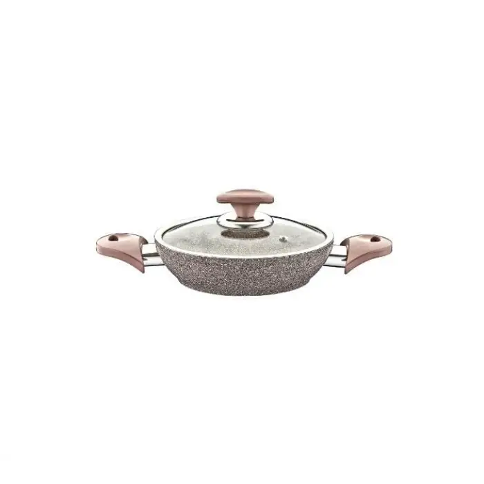 Granit 18 cm Kapaklı Sahan Kahve