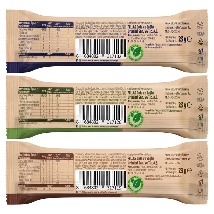Granola Bar Karma Kutu, 3 Çeşit, 12 Adet