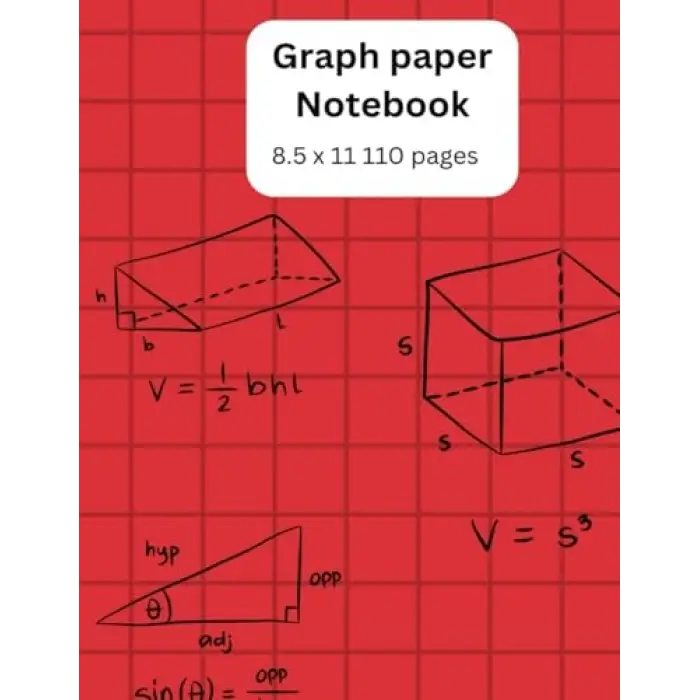 Graph paper Notebook: 8.5 x 11 110 pages of graph paper for Math, engineering and Science students