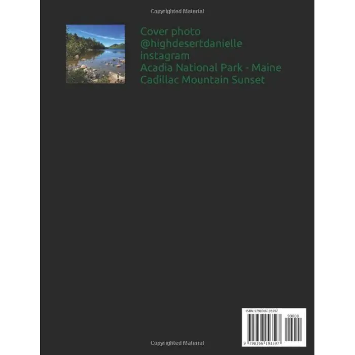 Gratitude Journal: Acadia Sunset Cover