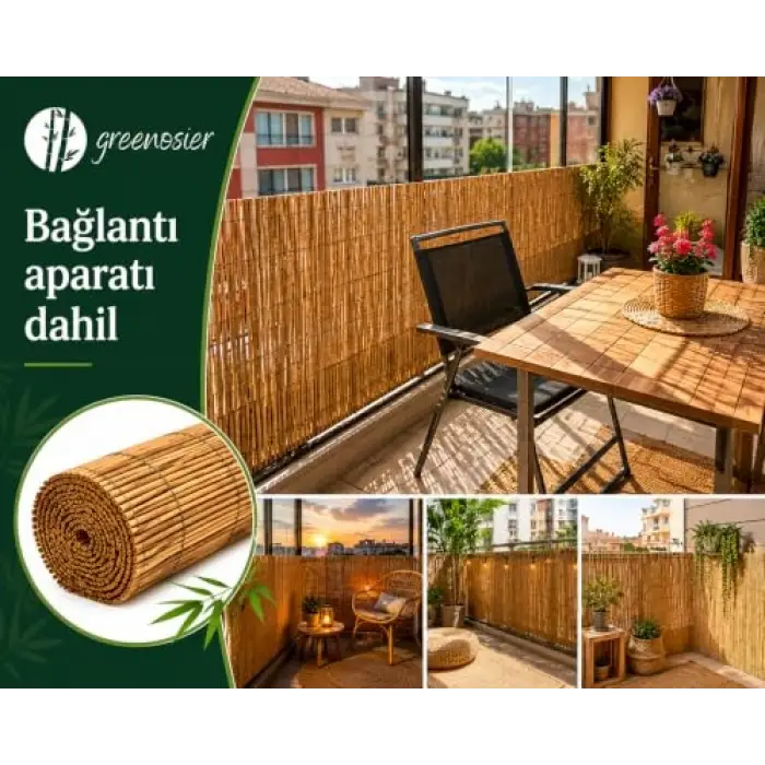 Greenosier 1mX3m hasır kamış çit
