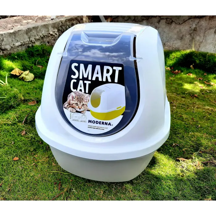 Gri kapalı kedi tuvaleti 53 CM