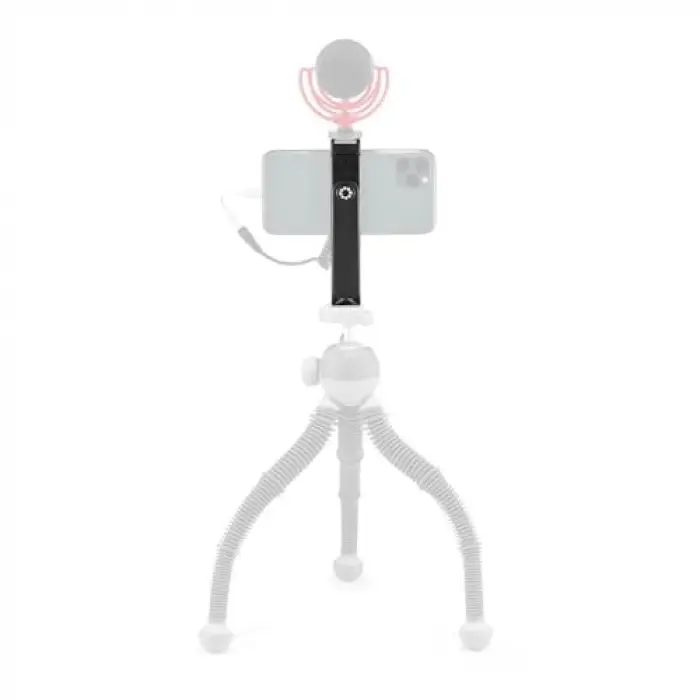 GripTight 360 Phone Mount; Kompakte und robuste Smartphone-Halterung mit 1/4-20-Gewinde und doppelter Zubehörschuhhalterung, Geeignet für Smartphones von 6,7 bis 8,8 cm, Schwarz