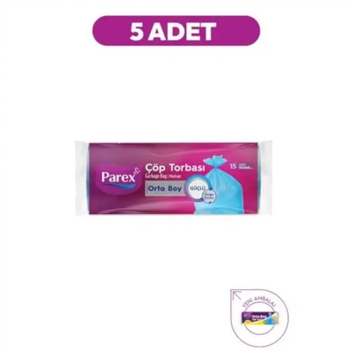 Güçlü Çöp Torbası Orta Boy 5li Paket