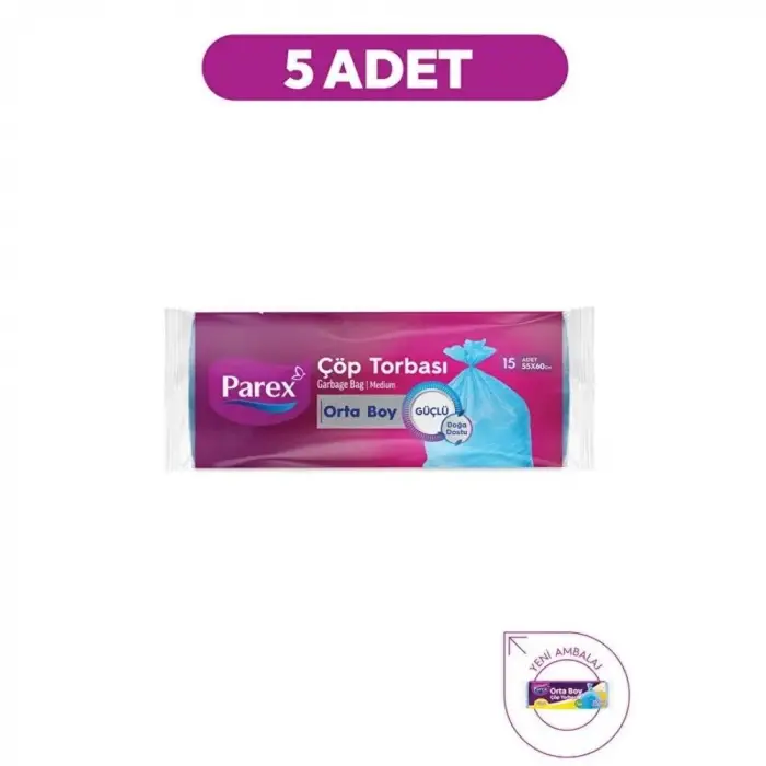 Güçlü Çöp Torbası Orta Boy 5li Paket