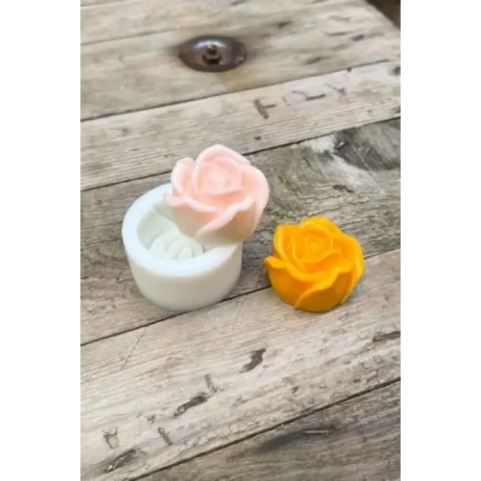 Gül 3d Tekli Mum Kalıbı, Silikon