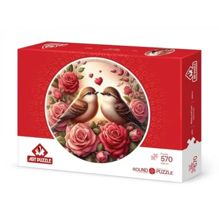 Güller ve Aşk 570 Parça Round Puzzle