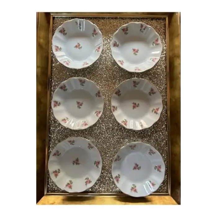 Gülriz Pembe Çay Tabağı 6lı 8689876BM434