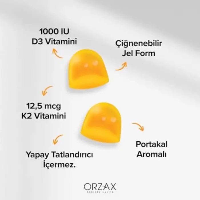 Gummies D3K2 Çiğnenebilir Jel Form