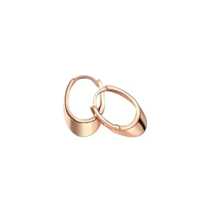 Gümüş 925 Ayar Modern Oval Küpe