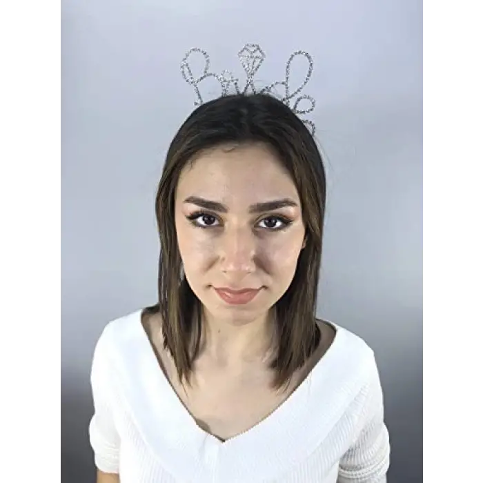 Gümüş Taşlı Bride Taç