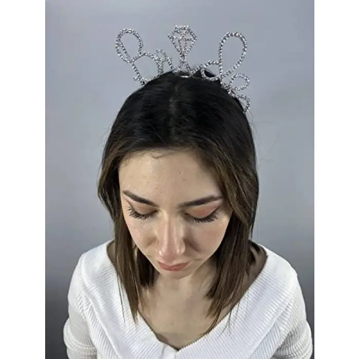 Gümüş Taşlı Bride Taç
