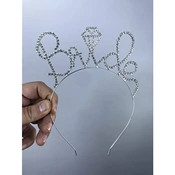 Gümüş Taşlı Bride Taç