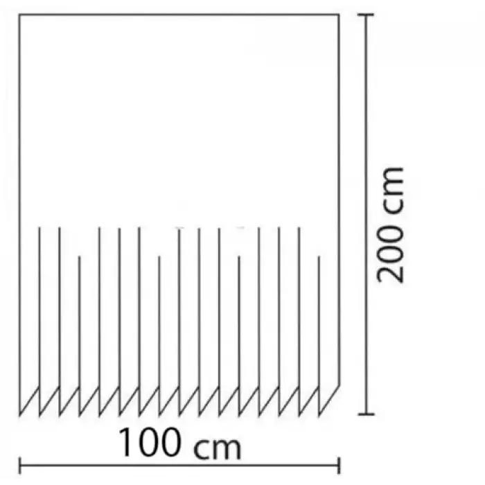 Günce Banyo Duş Perdesi 6932 Tek Kanat 1X100x200