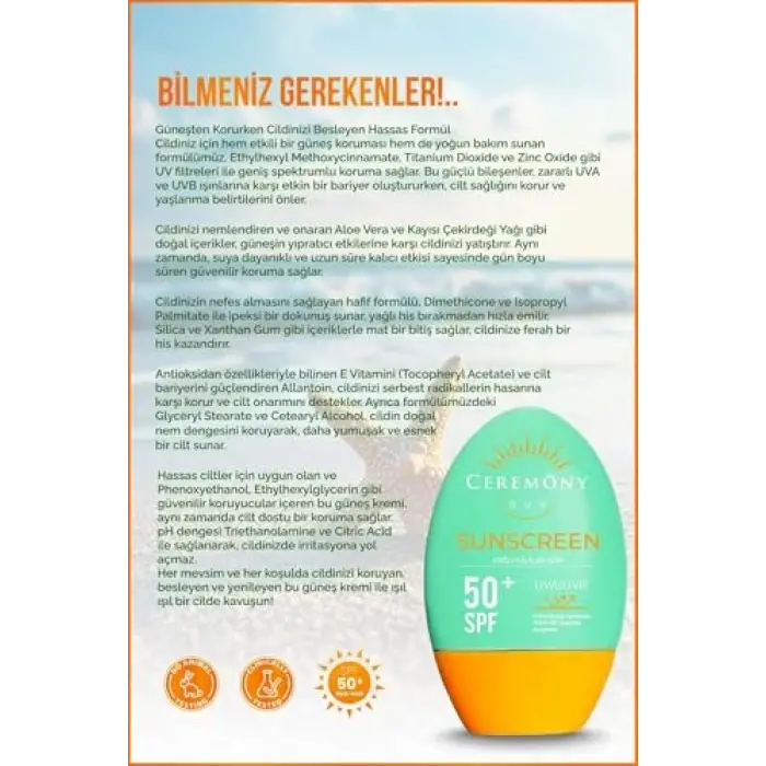 GÜNEŞ KREMİ 50+SPF YAĞLI CİLT.