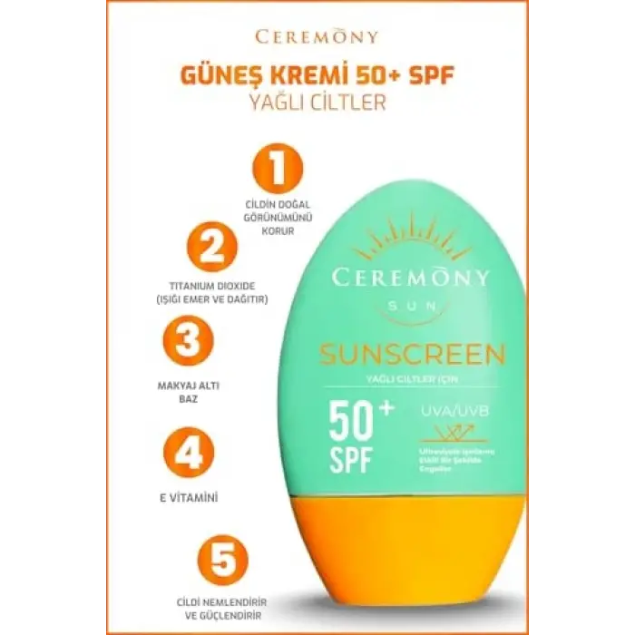 GÜNEŞ KREMİ 50+SPF YAĞLI CİLT.