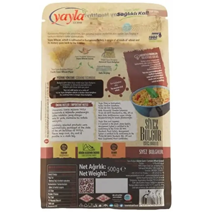 Gurme Siyez Bulgur, 500 g Tekli Paket