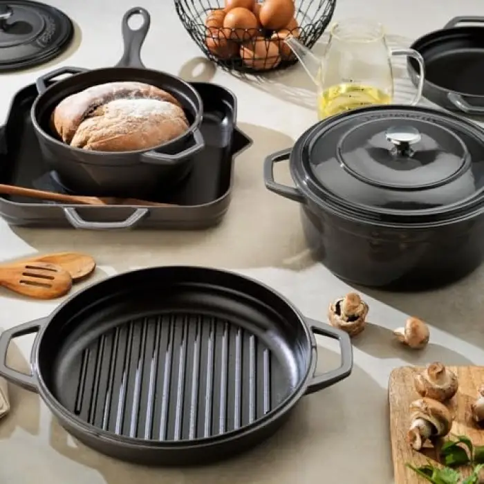 Guss Chef Döküm Sahan Çift Kulplu 22 Cm 1 Parça-Gri