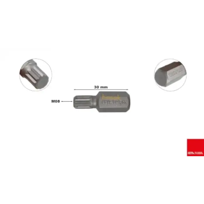H10 Xzn M8 x 30 mm Bits Uç CB/3008G