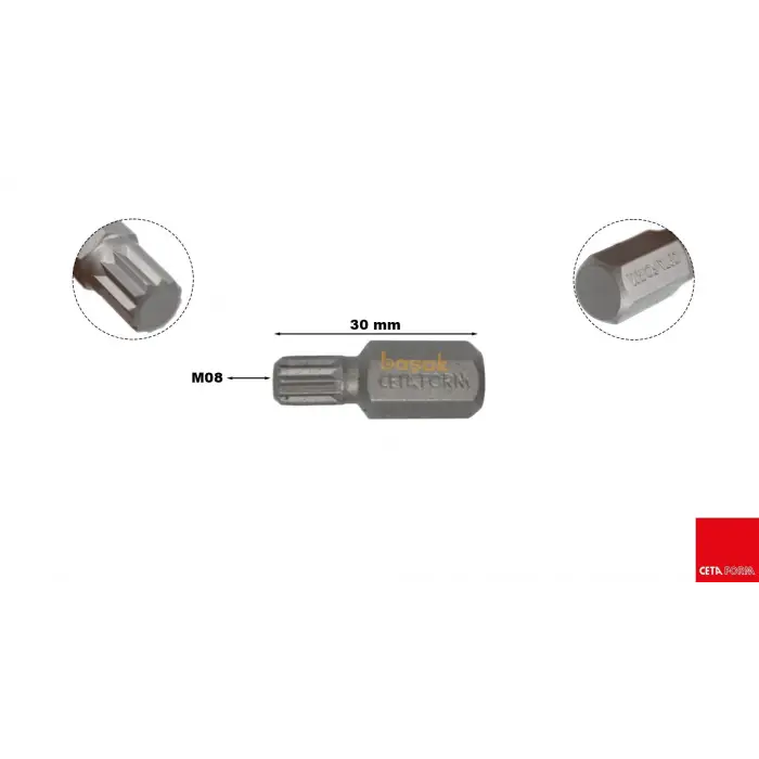 H10 Xzn M8 x 30 mm Bits Uç CB/3008G