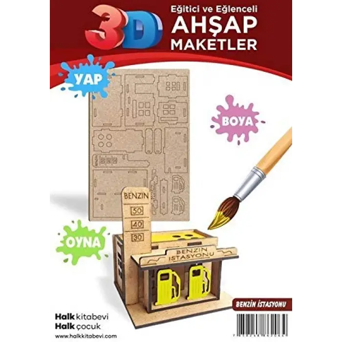 Halk Kitabevi Benzin İstasyonu Ahşap Maket