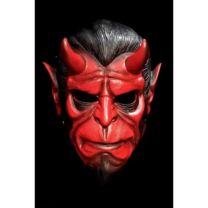 Halloween Maske Hellboy Kırmızı Boynozlu