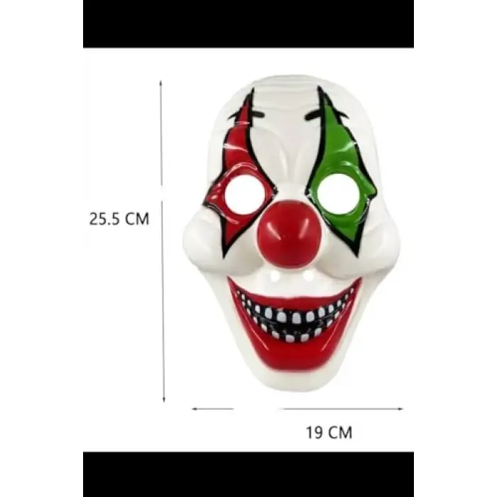 Halloween Maske Palyaço Kırmızı Yeşil