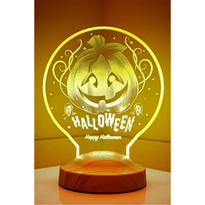 Halloween Temalı 3D LED Lambası