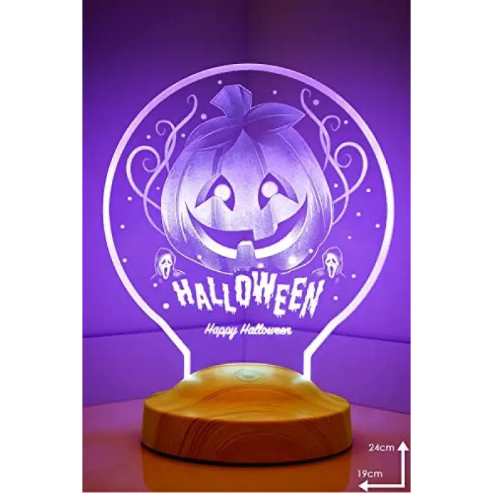 Halloween Temalı 3D LED Lambası